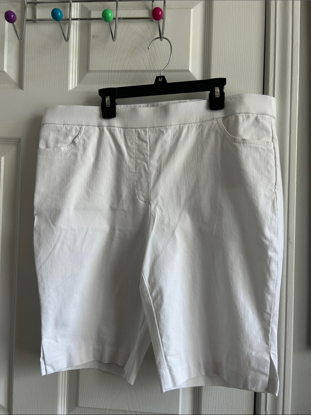Alfred Dunner White Stretch Jean Shorts NEW
